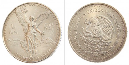 9 Euros 1/4 onza 1992 plata 999  